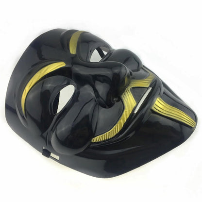 Diximus Black V for Vendetta Mask – Anonymous Guy Fawkes Hacker Mask for Halloween & Costume Parties