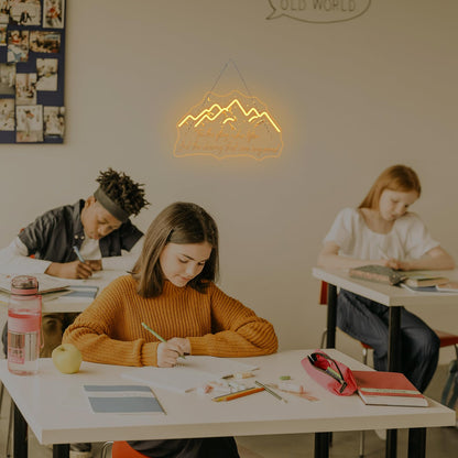 This Must Be The Place Neon Sign Warm White Letter Led Signs for Wall Decor Usb Word Light Up Signs for Bedroom Salon Man Cave Beer Home Bar Wedding Birthday Party Decor Gifts