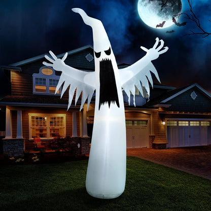 Joiedomi 12 FT Halloween Inflatables Outdoor Decorations, Scary Ghost Halloween Decor, Inflatable Ghost Blow Ups for Yard with LEDs for Outside Yard Decorations