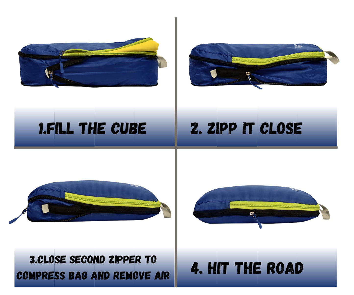 6 Set/3 Set Ultralight Compression Packing Cubes, Suitcase and Backpack Travel Organizer Bags