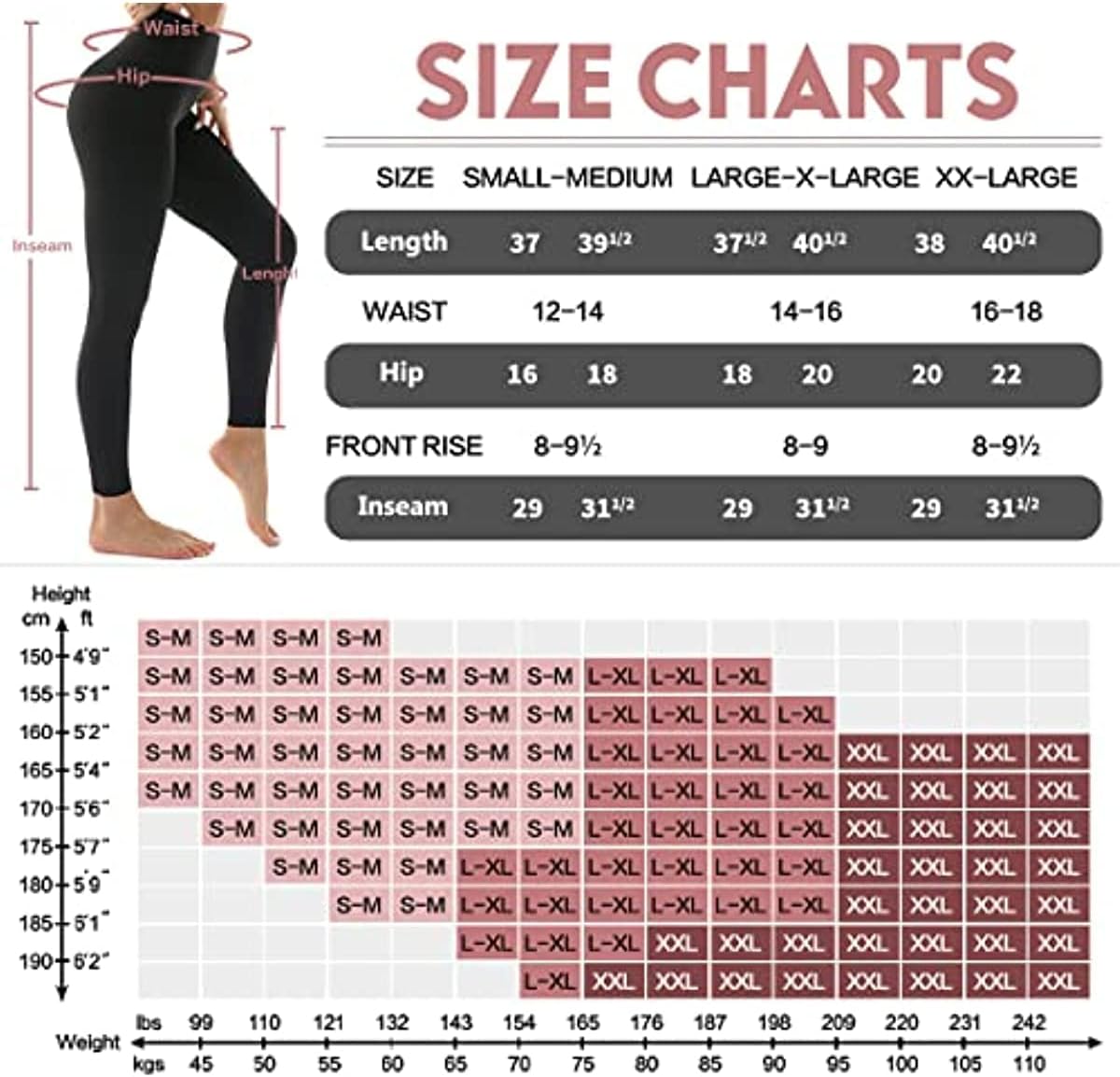 FuelMeFoot Women's Lined Thermal Leggings with Teddy Inner Fleece High Waist Leggings Warm Winter Sports Leggings Long Tights Yoga Trousers Running Trousers