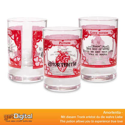 getDigital Magic Potion Shot Glasses Set - 4 Magic Glass Tumblers for Spirits & Liqueurs - 4cl Each, Dishwasher Safe