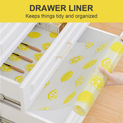 Cooyes Refrigerator Liners Waterproof Oil-Proof Fridge Mats Easy to Cut Non-Adhesive Kitchen Shelf Liner for Shelves Cabinet Drawer BPA-Free (17.7" x 78.7")