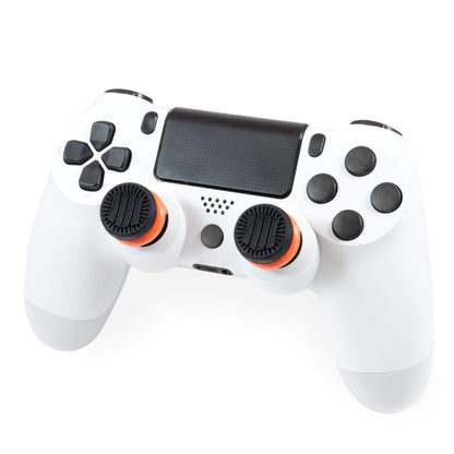 KontrolFreek Call of Duty: Black Ops 4 for PlayStation 4 (PS4) and PlayStation 5 (PS5) | Performance Thumbsticks | 2 High-Rise | Black/Orange