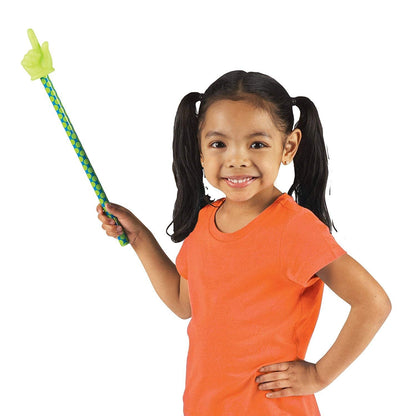 Learning Resources Patterned Hand Pointers - 3 Pieces, Ages 3+ Classroom Pointer for Kids, Reading Pointers for Kids, Homeschool and Classroom Supplies