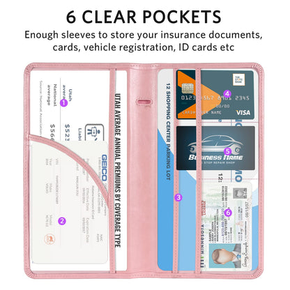 CoBak Car Registration and Insurance Holder - Vehicle Glove Box Car Organizer,Auto Truck Comparment Accessories Case with Magnetic Closure for Essential Document,Driver License,Cards
