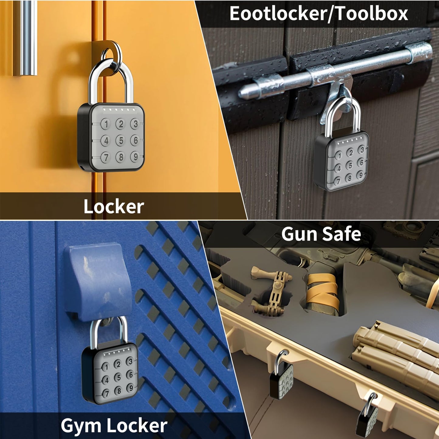 Combination Lock, Combination Lock for Locker, Locker Lock & Gym Locker Lock - High Security, Easy to Use for Gym, School, Travel, Outdoor