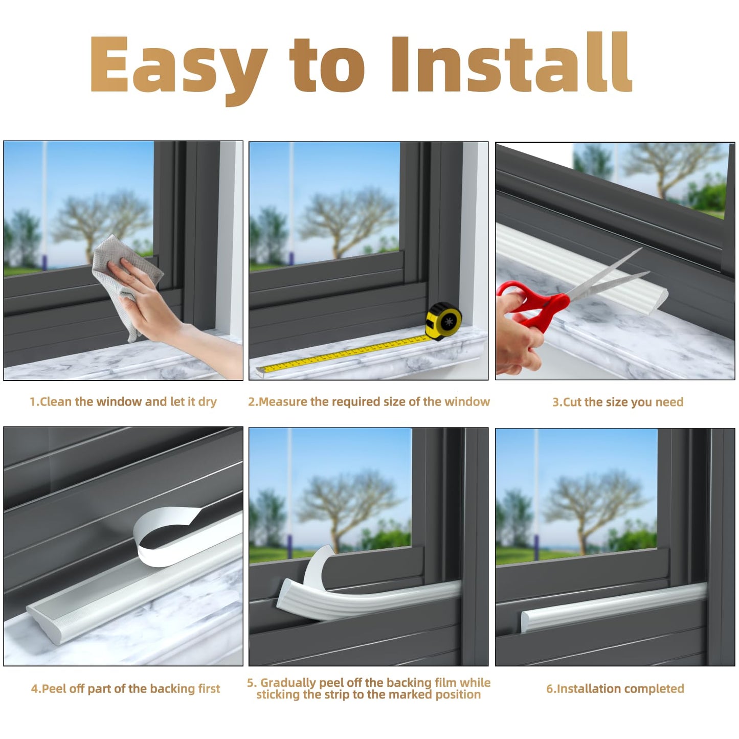 118” Wedge-Shape Foam Window Weather Stripping Door Seal Strip,Soundproofing Frame Winter Insulation Tape for Exterior Front Door,Noise Cancelling Window Inserts,Door Gap Filler Light Blocker,White