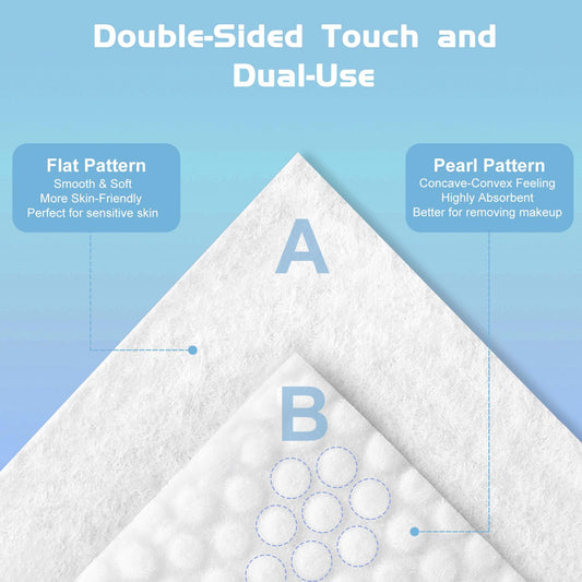 Cotton Facial Dry Wipes 100 Count, Deeply Cleansing Disposable Face Towel, Multi-Purpose for Skin Care, Make-up and Facial Cleansing (1 Pack)