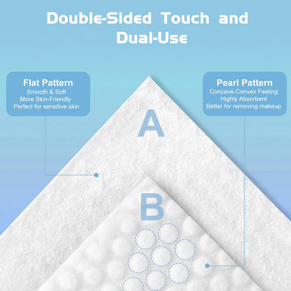 Cotton Facial Dry Wipes 100 Count, Deeply Cleansing Disposable Face Towel, Multi-Purpose for Skin Care, Make-up and Facial Cleansing (1 Pack)