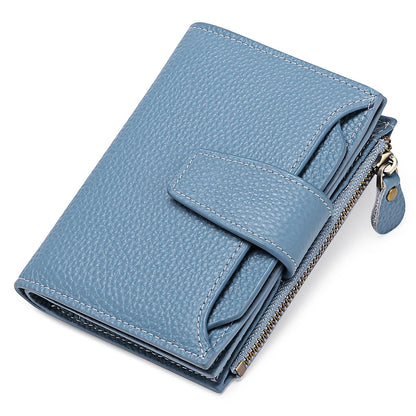 FALAN MULE Small Wallet for Women Leather Bifold Compact RFID Blocking Small Womens Wallet Purse