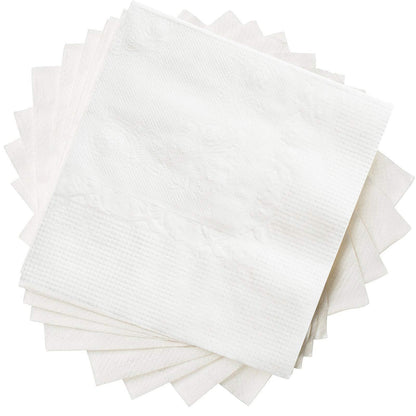 GUSTO [500 Count - 4.5 x 4.5 Folded] White Beverage Napkins - 1-Ply Bulk Cocktail Napkins, Restaurant Bar Paper Napkins and Party Napkins - 9x9 Unfolded (Formerly Comfy Package)