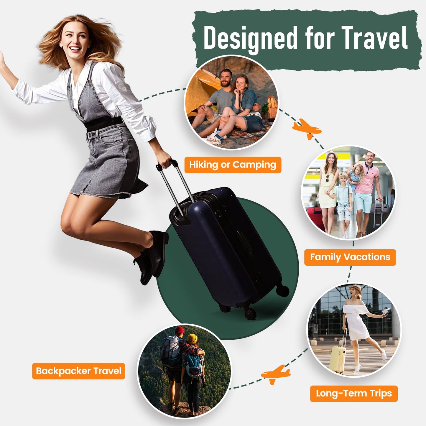 Compression Packing Cubes for Travel, Lightweight 6 Set Bags Cruise Must Haves for Luggage Carry On Suitcase and Clothes Organizer, Durable Vacation Essentials and Accessories Gifts for Women and Men