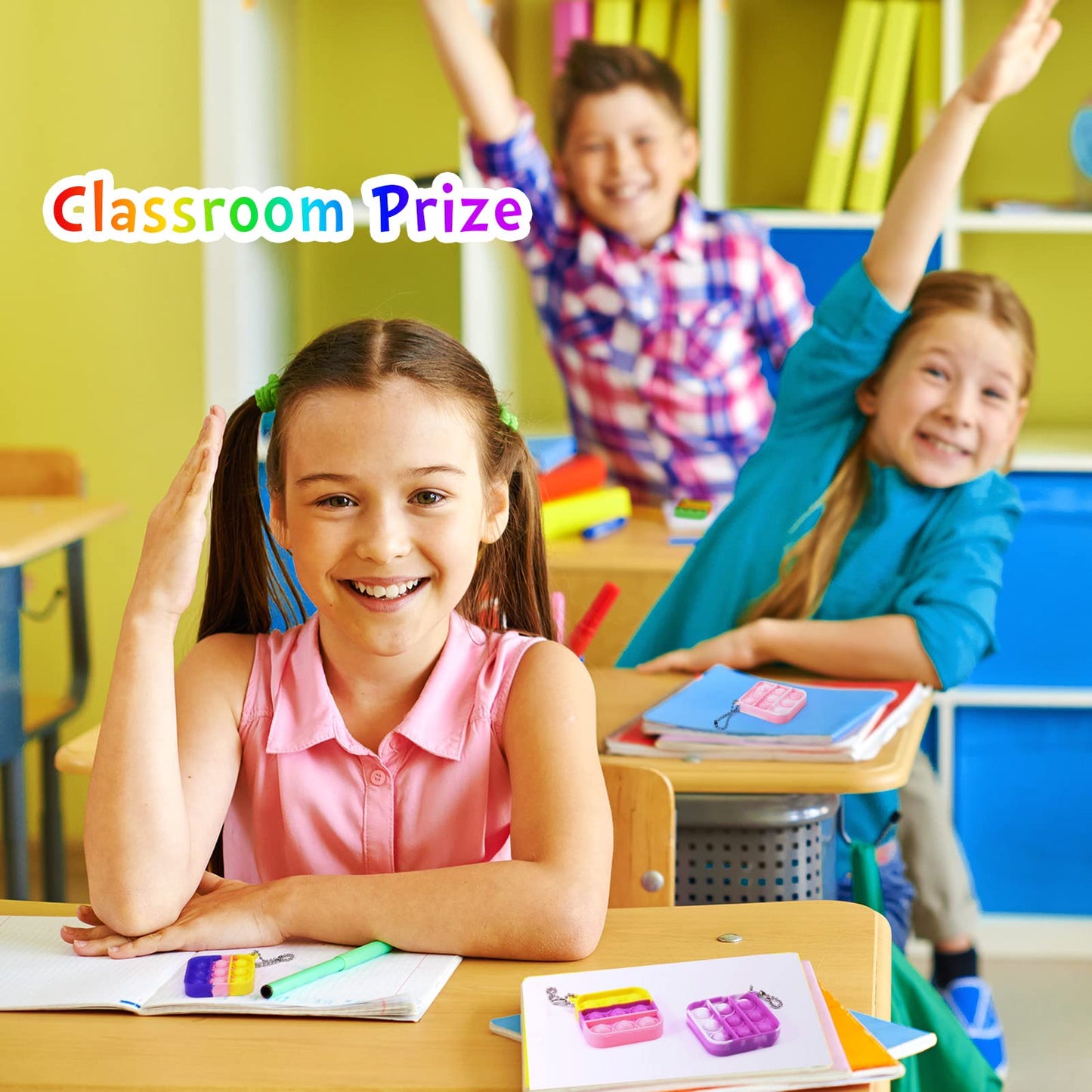 Kids Party Favors Fidget Toys Bulk 30 Pack Mini Pop Fidget Keychain Its Birthday Party Favors for Kids 4-8,8-12 Small Halloween Classroom Prizes It Student Gifts for Students Goodie Bag Stuffers