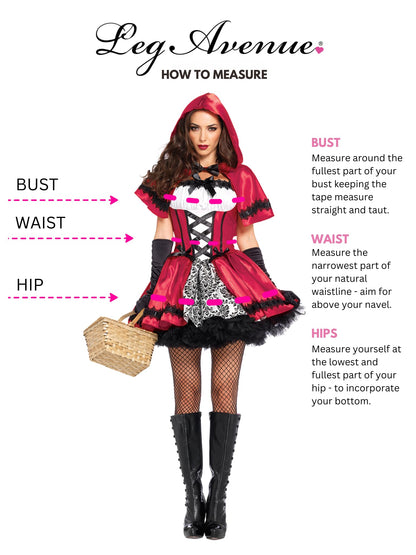 Leg Avenue Costume, Red/White, Large