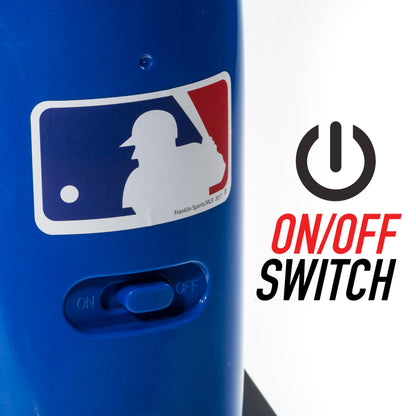 Franklin Sports MLB Kids Pitching Machine - POP ROCKET Kids Baseball Trainer - Includes 5 Plastic Baseballs & Baseball Bat, Multicolor Medium