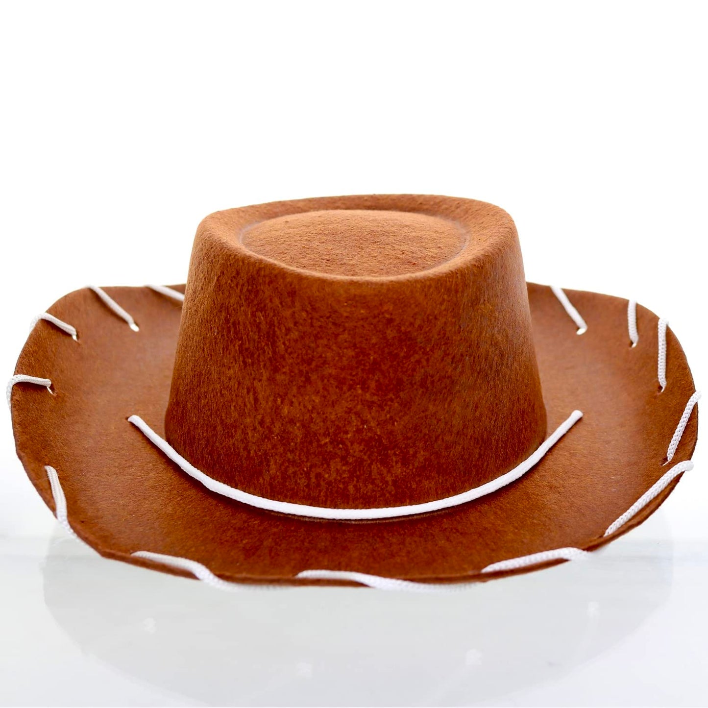 GiftExpress Brown Felt Cowboy Hat with Chin Strap - Cowgirl Costume Accessory for USA Western Rodeo Theme Party & Pretend Play - Young Boy & Girls, Child Size