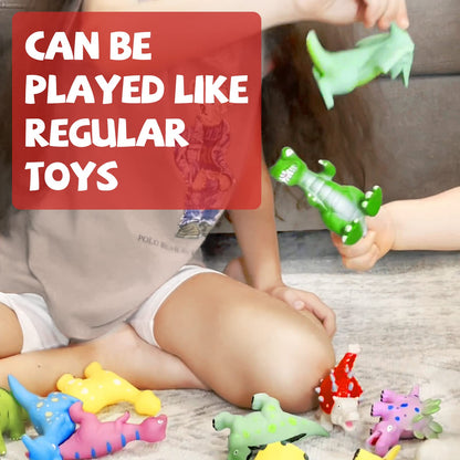 Hely Cancy Dinosaur Bath Toys - No Hole Bath Toys for Kids,Baby Bath Toys for Shower Water Pool Toys