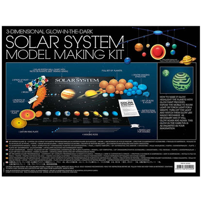 4M 3D Glow-in-the-Dark Solar System Mobile Making Kit - DIY Science Astronomy Learning Stem Toys Educational Gift for Kids & Teens, Girls & Boys
