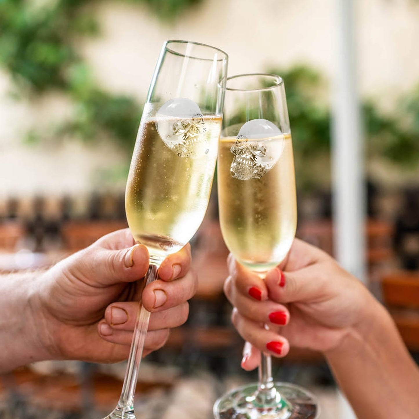 2 PCS Gummy Skull Candy Molds Silicone, 140 Cavity Skull Mini Silicone Mold for Chocolate, Fondant, Candy, Biscuits, Cookie, Jelly,Ice Cube and Dog Training Commands Concept