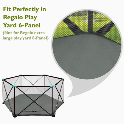 Hoybell Playpen Mattress, Compatible with Regalo My Play Play Yard, Self Inflatable Comfortable with Carry Case - Dark Grey