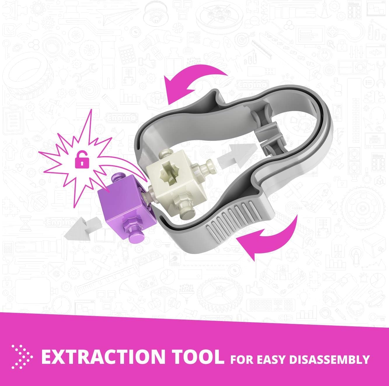 Engino Maker Girl, 20-Model Set, Engineering Kit for Girls 7+, STEM Building Toys, Educational Set, Engaging STEM Toys, Sparks Creativity, Gift for Girls