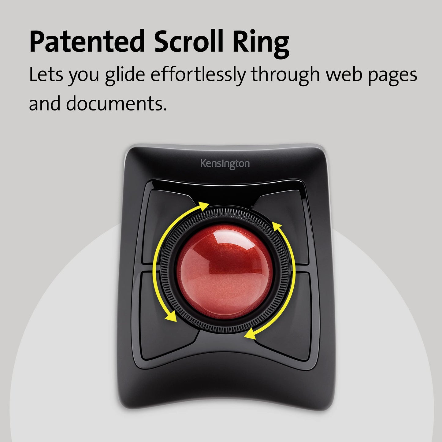 Kensington Expert Wireless Trackball Mouse (K72359WW) Black, 3.5" x 6.1" x 8"