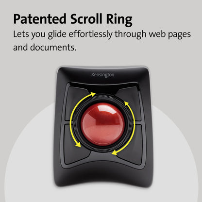 Kensington Expert Wireless Trackball Mouse (K72359WW) Black, 3.5" x 6.1" x 8"