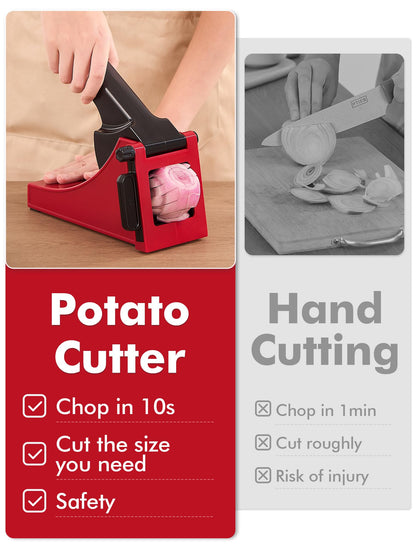 French Fry Cutter, Geedel Professional Potato Cutter for French Fries, Potato Slicer French Fry Maker for Carrot, Cucumber, Onion, Zucchini and more