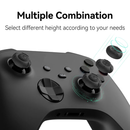 GeekShare Thumb Grip Caps for Xbox One Controller,Silicone Joystick Cover Solid Color Thumbsticks Cover Set Compatible with Xbox Series X,3 Pairs / 6 Pcs (Black)