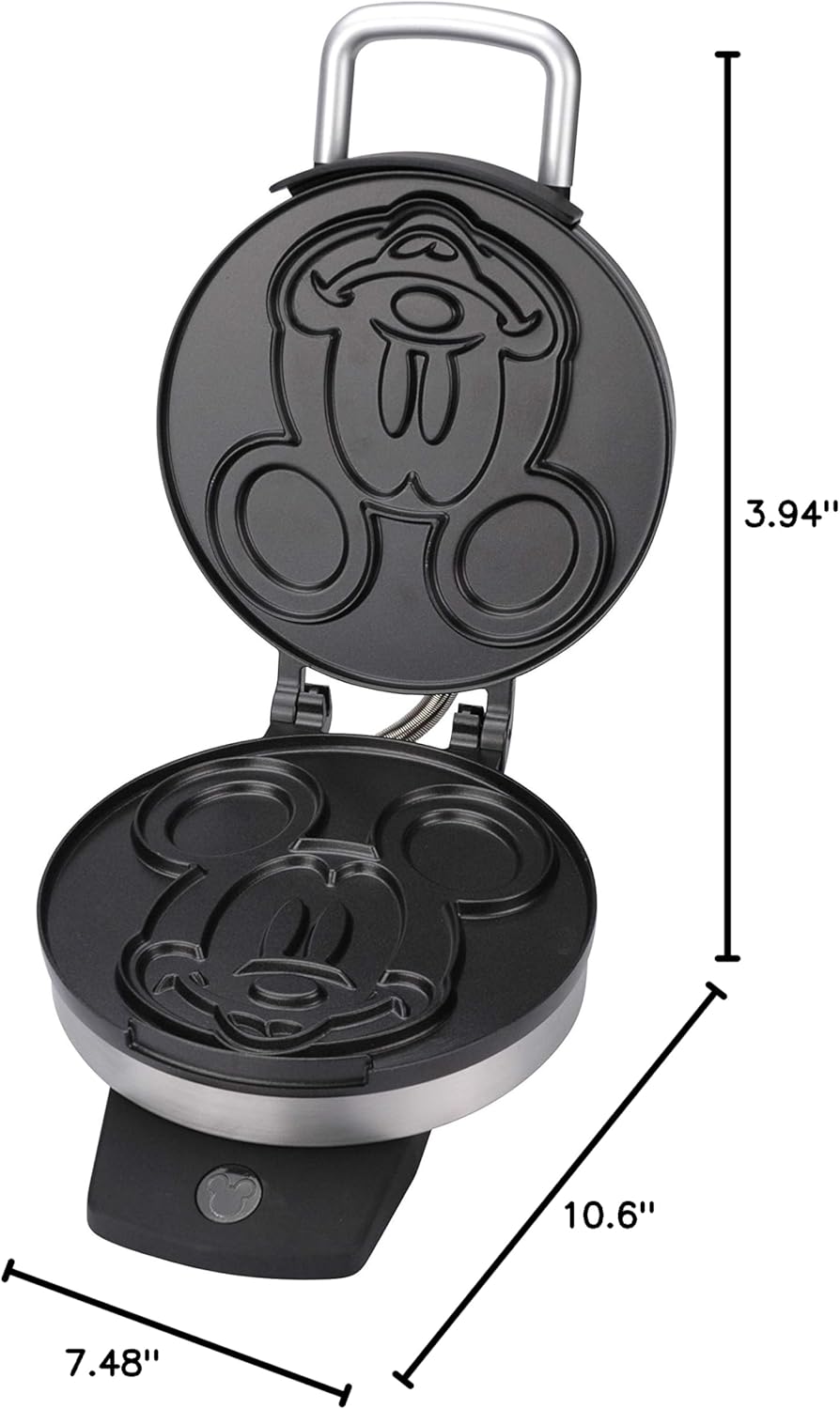 Disney DCM-1 Classic Mickey Waffle Maker, Brushed Stainless Steel