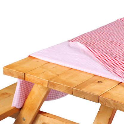 Coghlan's Picnic Tablecloth and Bench Cover Set – Fitted Elastic Tablecloth with Polyethylene Coating for Outdoor Camping, Picnics, and Tailgating – Waterproof, Checkered Design, Includes Storage Bag