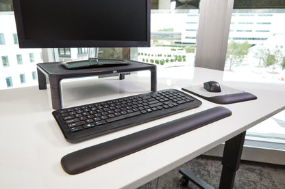 3M Gel Wrist Rest for Keyboards, Soothing 3M Gel Technology and Satin Smooth Cover for All Day Comfort and Support, Durable and Easy to Clean, 19", Black (WR85B)