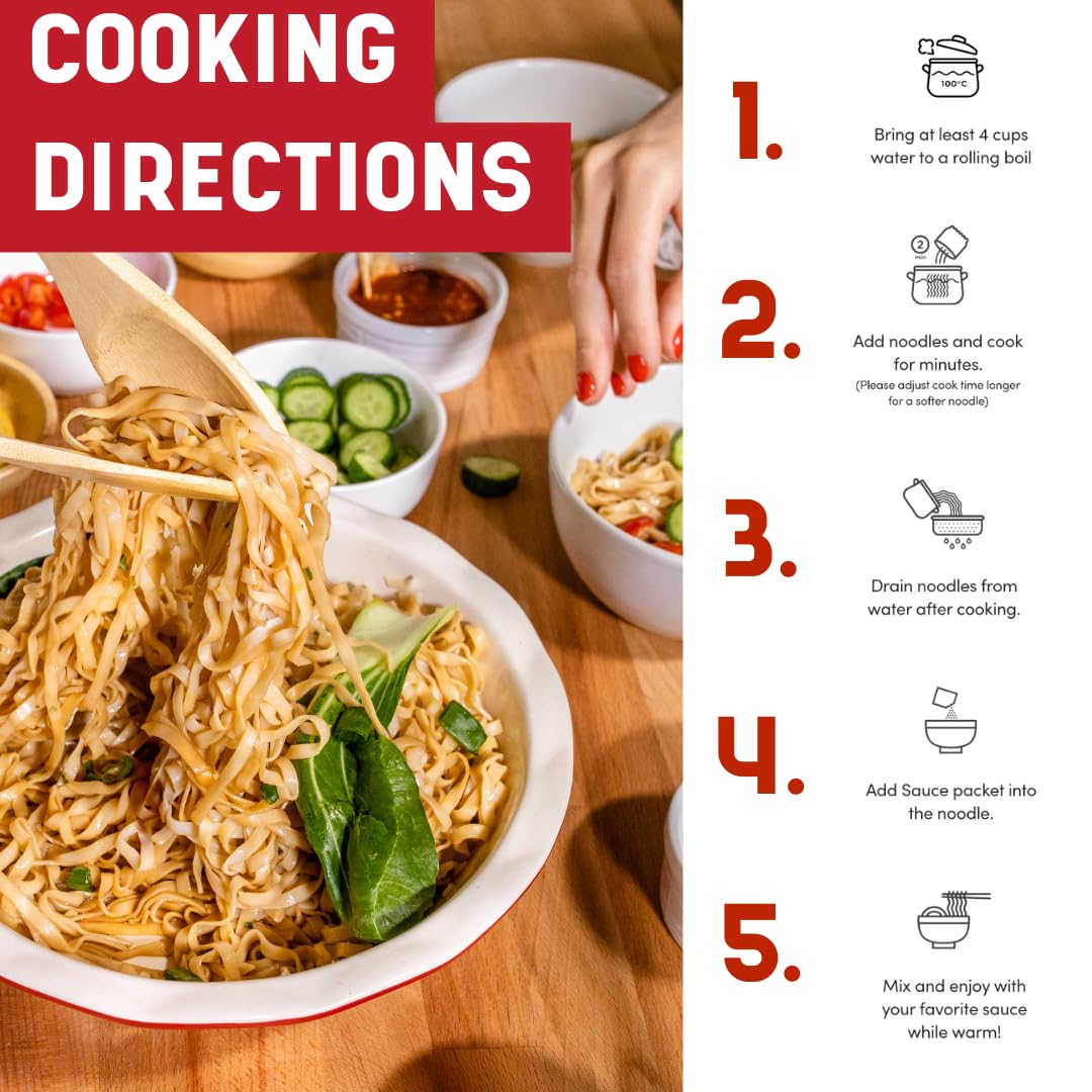 A-Sha Healthy Asian Instant Noodles with Sauce Pack | Pantry Variety Bundle | Vegan, Air Dried, High Protein | Great For Ramen, Stir Fry, Wok | 2 Flavors, 20 Packs