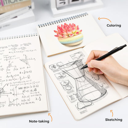 Four Candies Metal Mechanical Pencil Set, 3PCS Art Drafting Pencils 0.5, 0.7, 0.9MM & 2PCS 2MM Mechanical Drawing Pencils with 420PCS Leads (4B 2B HB 2H Color) for Writing Sketching Drawing (Black)