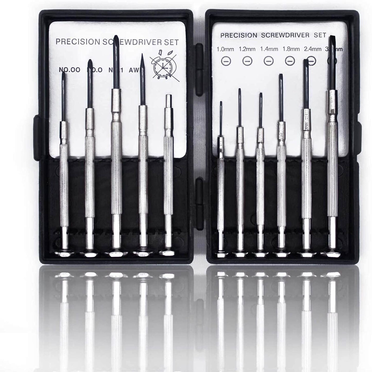 11PCS Mini Screwdriver Set, Small Tools with 11 Different Size Flathead and Phillips Screwdrivers, Precision Screwdriver Set for Jewelry, Watch, iPhone, Toys, Computer, Eyeglass Repair