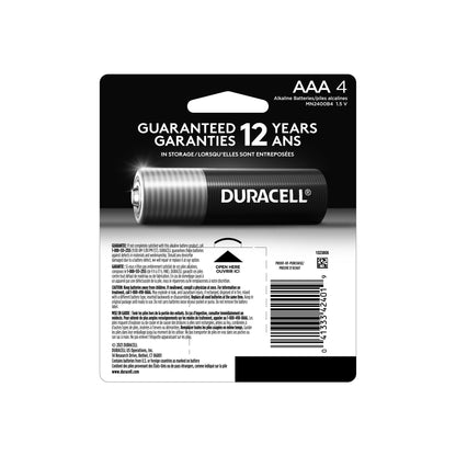 Duracell Coppertop AAA Batteries with Power Boost Ingredients, 4 Count Pack Triple A Battery with Long-lasting Power, Alkaline AAA Battery for Household and Office Devices