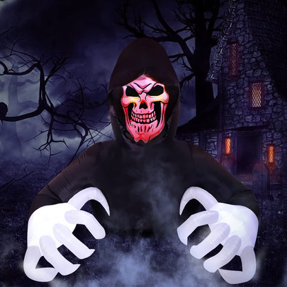 8 FT Length Halloween Inflatable Grim Reaper Halloween Decorations Halloween Outdoor Blow Up Yard for Halloween Outdoor Yard Decorations, Garden, Lawn,Indoor