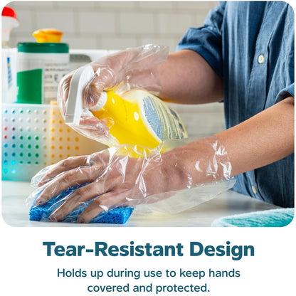 Comfy Package [500 Count Disposable Poly Plastic Gloves for Cooking, Food Prep, and Food Service, Latex & Powder Free - One Size Fits Most