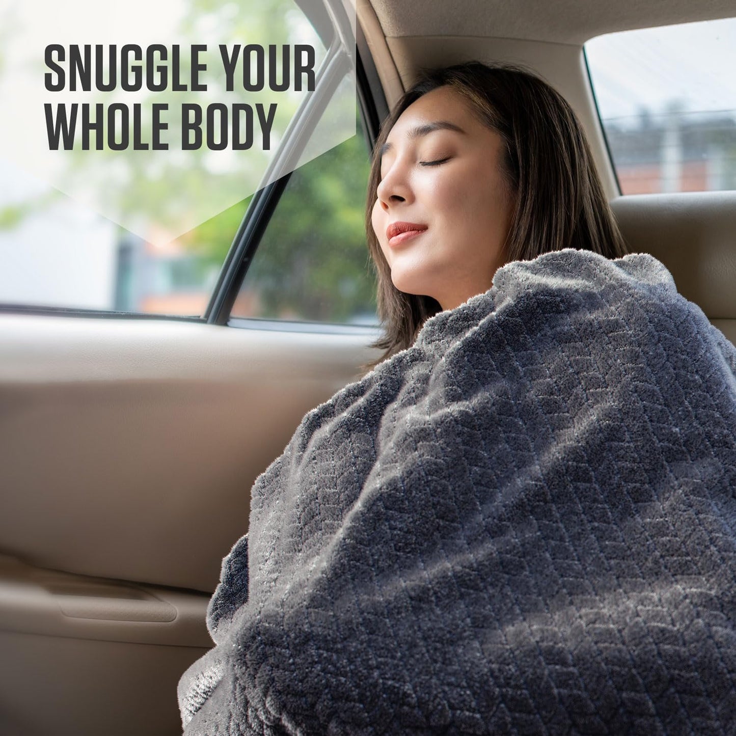 VENTURE 4TH Travel Blanket Pillow – Premium Ultra-Soft & Warm 2-in-1 Blanket or Pillow for Airplane, Car & Bus – Compact, Lightweight & Portable – Lint-Free, No Shedding, No Pilling - Gray/Pink