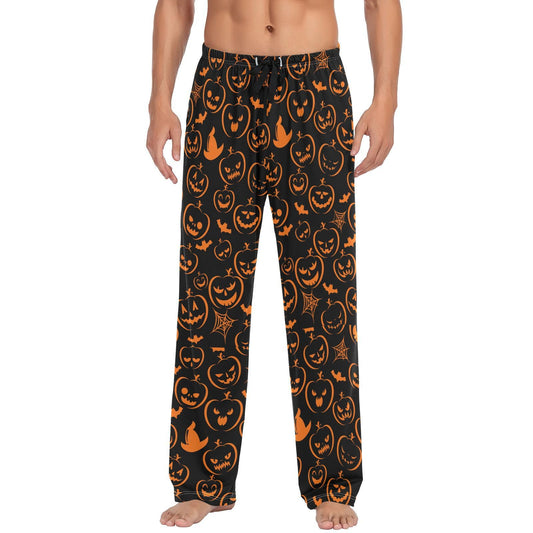 Halloween Men's Pajamas Pants Pumpkin Sleepwear Lounge Pj Bottoms