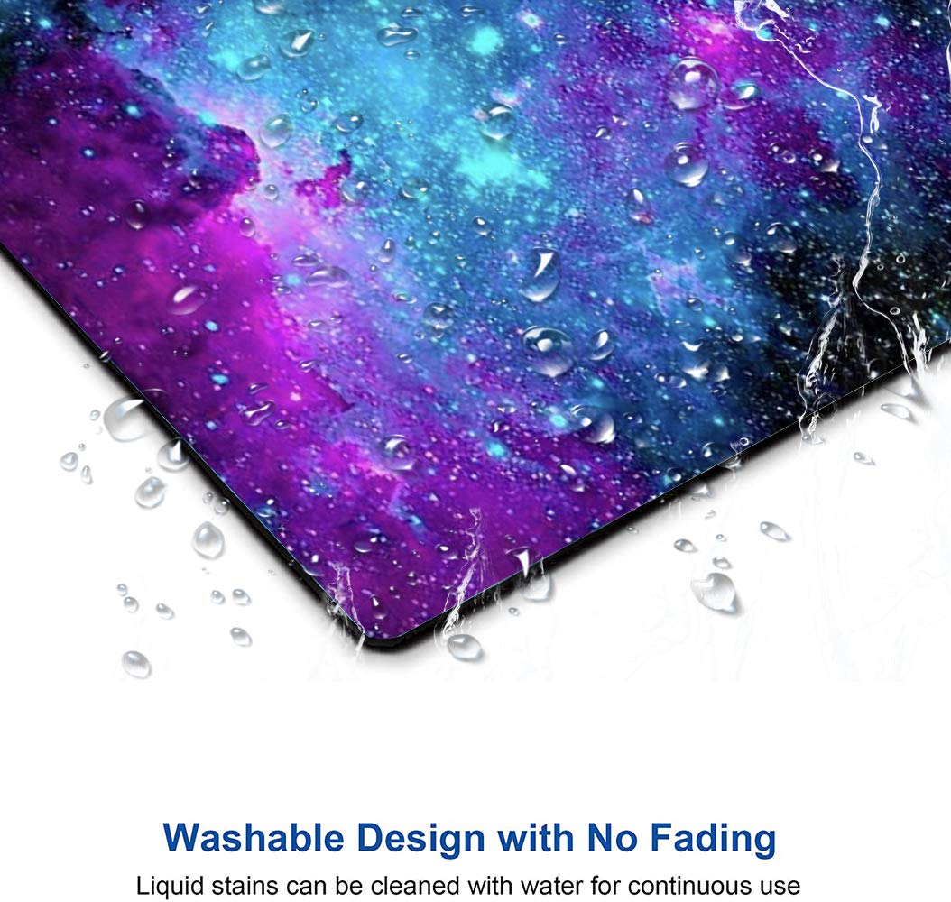 EASTSMOOTH Gaming Mouse Pad,Blue Purple Galaxy Nebula Universe Space Non-Slip Rubber Base Mouse Pads For Computers Laptop Office, 9.5X7.9X0.12 Inch(240Mm X 200Mm X 3Mm)