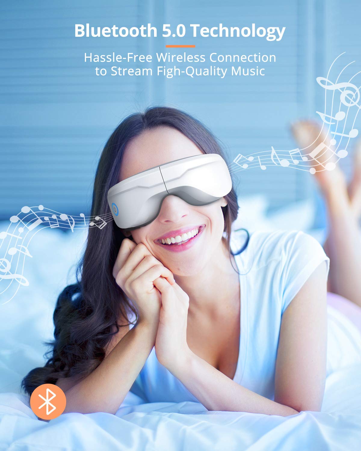 latumab Eye Massager with Heat, Heated Eye Mask with Bluetooth Music, Face Massager, Mask for Migraine & Headache Relief, Improved Sleep, Birthday Gifts for Mom Dad Women Men Her Him