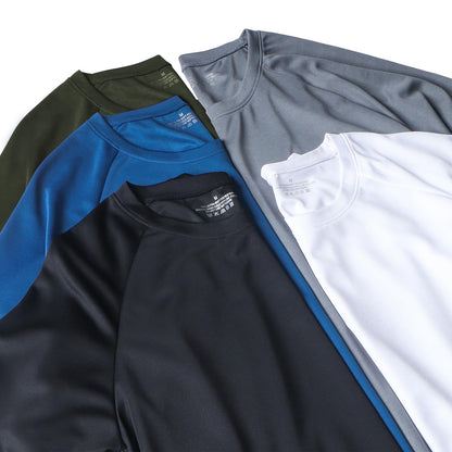 HovSiyla 5 Pack Running Shirts Men Sport Tops Dry Fit Gym Wicking Athletic T Shirts Breathable Cool Workout Shirts L