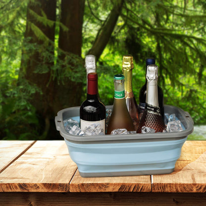 2 Pack Collapsible Sink with 2.25 Gal / 8.5L Each, Foldable Dish Tub for Washing Dishes, Camping, Hiking and Home, Portable Washing Basin