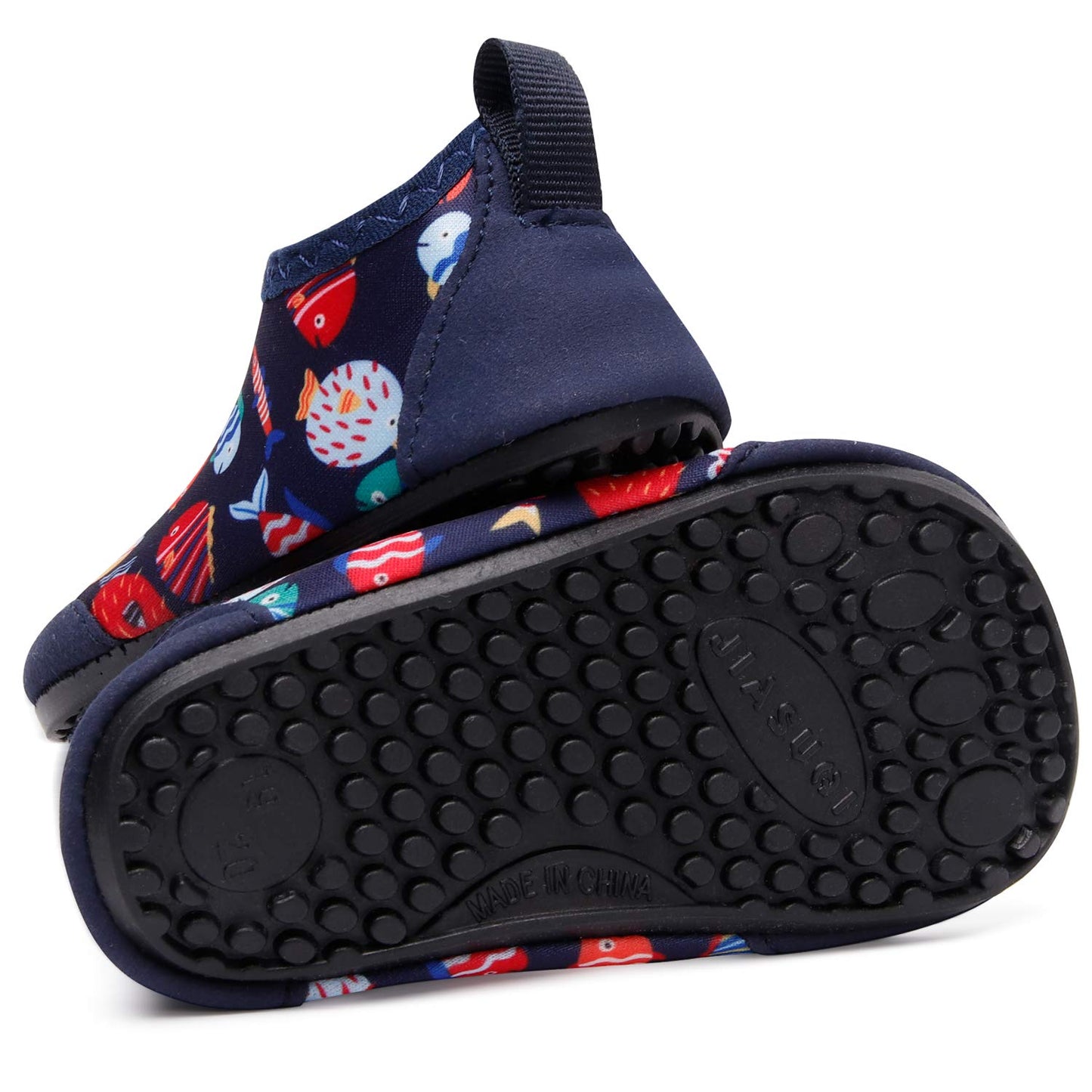 L-RUN Toddler Walking Shoes Barefoot Skin Aqua Socks Navy 0-6 Months=EU15-16