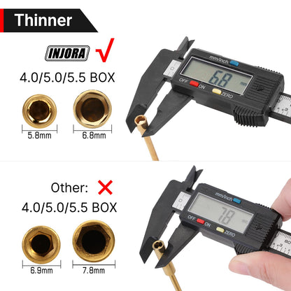INJORA Short Handle Hex Screwdriver Nut Driver Tool Kit for 1/18 1/24 RC Mini Crawler Car TRX4M SCX24 FCX24,7PCS