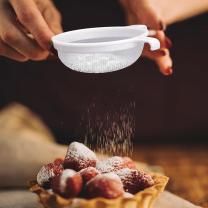 HIC Kitchen Double-Ear Fine Mesh Strainers, BPA Free, Set of 4 Sizes Includes 3, 4, 5.5, and 7-Inch Diameter