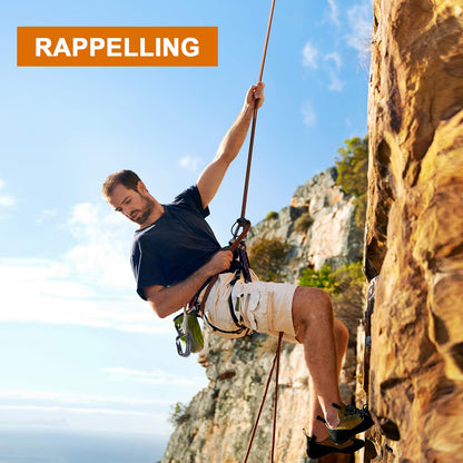 Favofit Heavy Duty Locking Climbing Carabiner 25KN UIAA Certified Safety Carabiner Clip for Arborist - 3.9'' Large Rock Climbing Hook for Hammock Rappelling Hunting