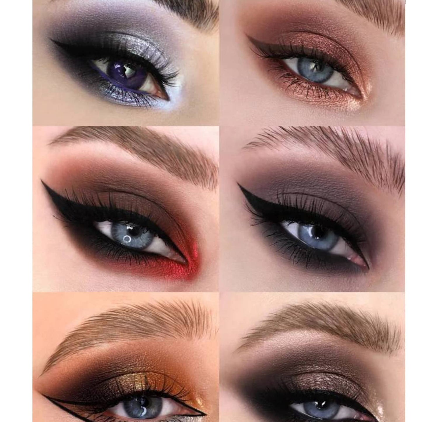 12 Colors Makeup Smoky Eyeshadow Palette Natural Nude Matte Shimmer Glitter Pigment Eye Shadow Pallete Set Black Eye Shadow Halloween Make Up for Women (Color E Smokey)